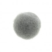 Pompon rond synthétique 10 mm Gris x1|raw }}