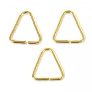 Anneaux ouverts triangulaires 10x10x1 mm doré x100