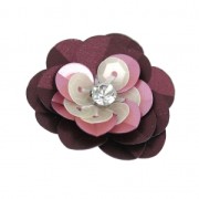 Fleur paillette à coudre 30 mm Violet/Rose x1|raw }}