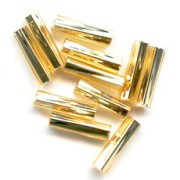 Bugles Twist Miyuki 6 mm TW-0003 - Gold Silver Lined x10g