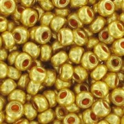 Perles rocailles Preciosa  11/0 2 mm - Terra Métallique - Doré x20g