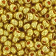 Perles rocailles Preciosa  11/0 2 mm - Terra Métallique - Doré x20g