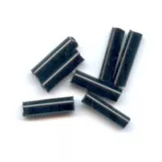 Perles rocailles Preciosa  tubes 6.5x2 mm Jet  x20g