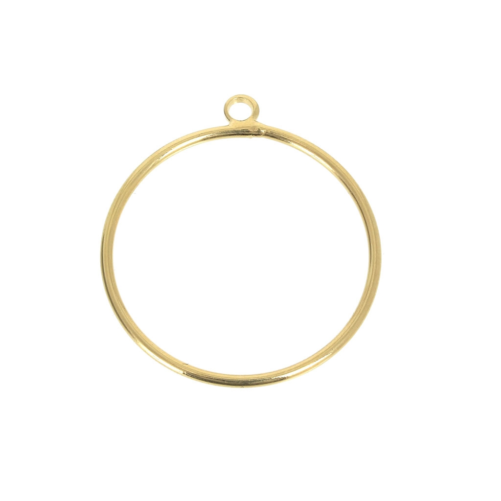 Pendentif Anneau de montage et tissage 29x26 mm Plaqué Or