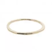 Bague fine anneau martelé taille 56 plaqué Or 3 microns