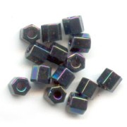 Rocaille Miyuki 8/0 Hex Cut 455 - Variegated Blue Iris Metallic x8g