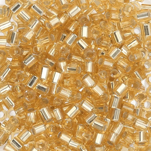Rocaille Miyuki 8/0 Hex Cut 3 - Gold Silver Lined x8g