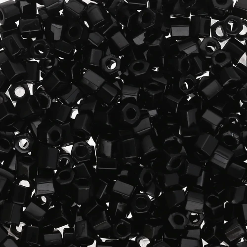 Rocaille Miyuki 8/0 Hex Cut 401 - Black x8g