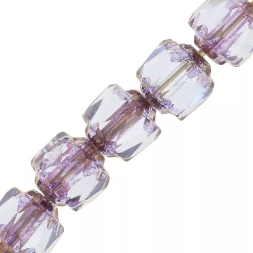 Facettes Antiques 6 mm Light Sapphire Dark Bronze x20