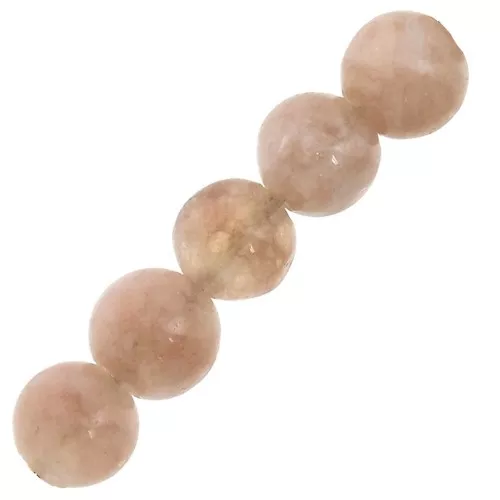 Perles rondes pierre gemme Strawberry Quartz / Quartz Fraise 4 mm x20