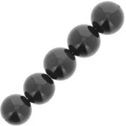 Perle ronde 12 mm en pierre gemme Onyx Noir x1
