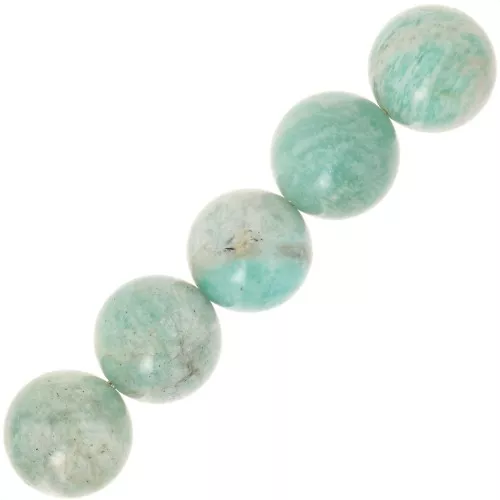Perle ronde 12 mm pierre gemme - Amazonite x1