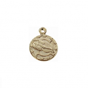Breloque astrologique - signe du zodiaque Scorpion 13 mm Plaqué Or 3 microns x1