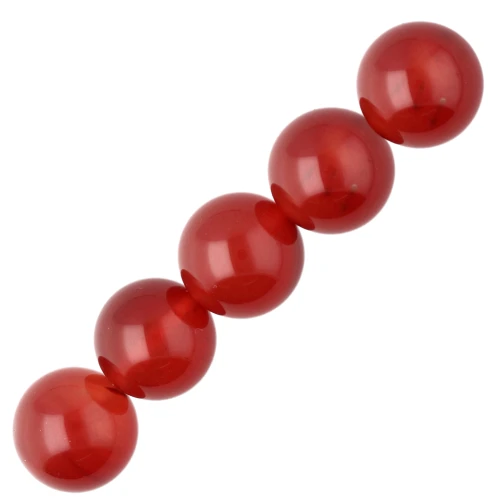 Perles rondes en pierre gemme teintée 8 mm Agate rouge x10
