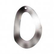 Pendentif goutte en acrylique écaille de tortue 55x34 mm Gris x1|raw }}