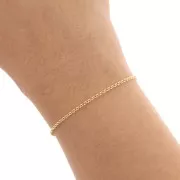 Chaîne maille jaseron 1,9 mm Doré à l'or fin x1m