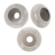 Perle stoppeur 6x3 mm avec un trou de 1.6 mm - Placage Argent fin vieilli x1