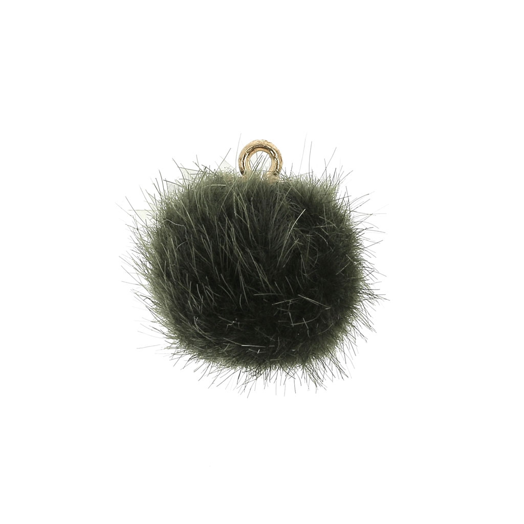 Lot De 10 Pompons En Fausse Fourrure Wambere - 6 Cm Avec Boucle, Pour DIY, Déco, Mariage Et Noël