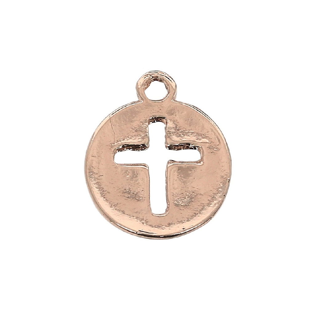 Pendentif Croix Plaqué Or & Oxydes - Naïades