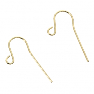 Crochets d'oreilles 12 mm en Gold filled (or laminé)    x2