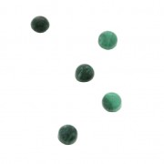 Cabochons ronds 3 mm à coller ou à sertir en pierre gemme - Malachite x5