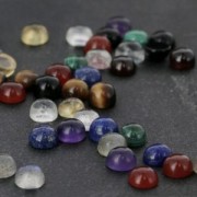 Cabochons ronds 3 mm à coller ou à sertir Citrine x5