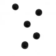 Cabochons ronds 3 mm à coller ou à sertir Onyx noir x5