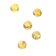 Cabochons ronds 4 mm à coller ou à sertir Citrine x5