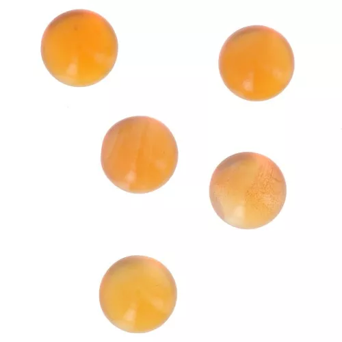 Cabochons ronds 4 mm à coller ou à sertir - Cornaline teintée x5