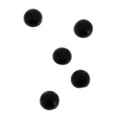 Cabochons ronds 4 mm à coller ou à sertir Onyx noir x5