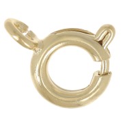 Lot De 40 Fermoirs à Ressort Plaqué Or 18K 8mm - Fermoirs Ronds Pour Colliers Et Bracelets DIY