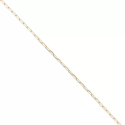 Chaîne maille rectangle 1.5 mm Plaqué Or 3 microns x50 cm
