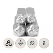 Set de 4 poinçons à frapper ImpressArt 6 et 4 mm Mandala Celtique