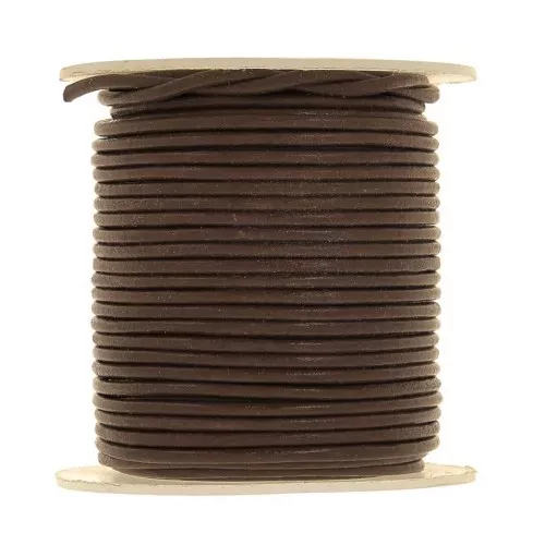 Cordon cuir 2 mm Marron x 25 m