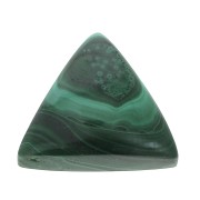 Cabochon triangle 18 mm en pierre gemme - Malachite x1