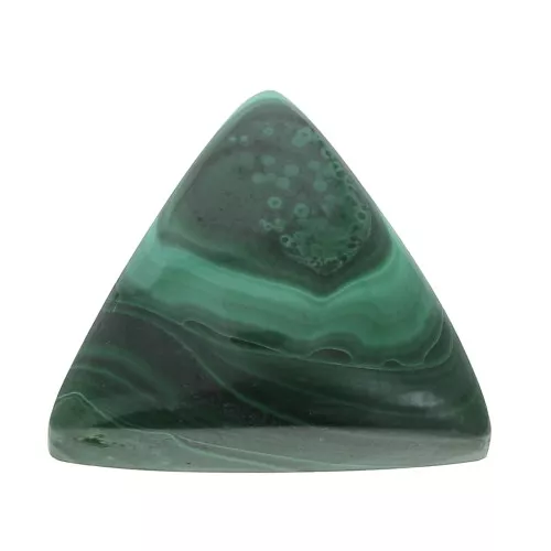Cabochon triangle 18 mm en pierre gemme - Malachite x1