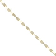 Chaîne maille Fantaisie intercalaires ovales 4 mm doré x 50cm