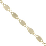 Chaîne maille Fantaisie intercalaires ovales 4 mm doré x 50cm