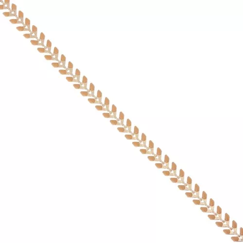 Chaîne maille chevron en épis résine époxy 6.3 mm Moutarde doré x 20cm