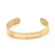 Bracelet spécial tissage de perles Miyuki 10x150 mm en Acier inox doré x1