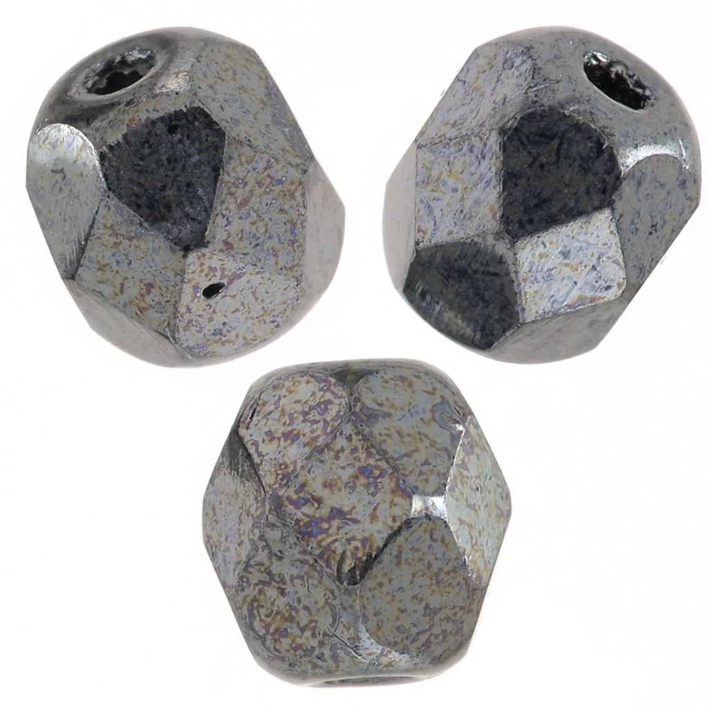 10 Perles Facettées En Cristal De Bohême, 10 Mm, Finition Hématite – Pour Création Bijoux