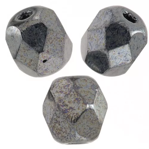 Facettes 3 mm Jet Hematite x50