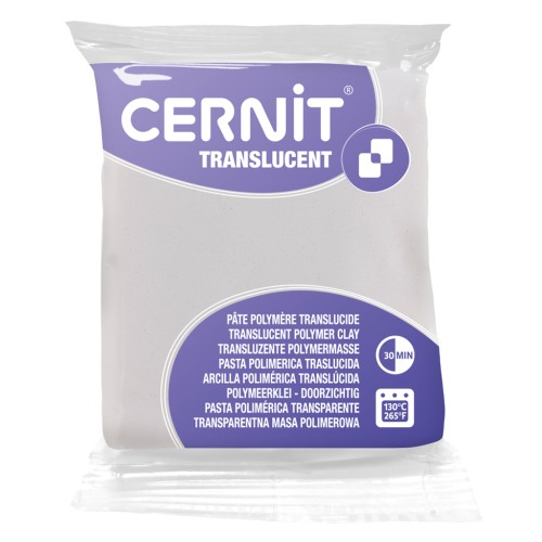 Pâte Cernit Translucent 56gr Glitter Blanc (n°010)