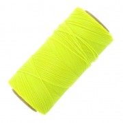 Bobine de fil ciré Linhasita pour micro macramé 0.75 mm - Fluo Yellow (326) x228m|raw }}