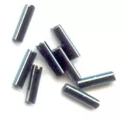 Perles rocailles Preciosa  tubes 4x1 mm Jet Hematite x20g
