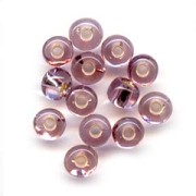 Perles rocailles Preciosa 5/0 4.5 mm - Light Amethyst Silver Lined x20g