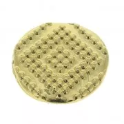 Poussoir rond motif losange pour lacet 5 mm doré à l'or fin x1