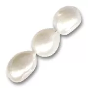 Perles d'eau douce baroques 11x10 mm Blanc x5