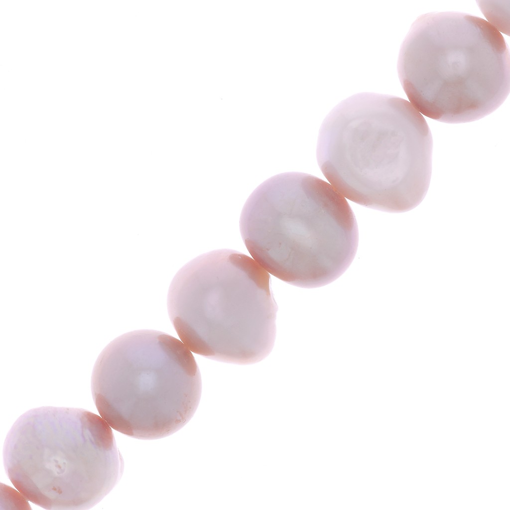 Perle D'eau Douce Baroque Rose Naturelle 9,6x13mm - Pour Création De Bijoux - Occasion