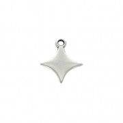 Pendentif étoile 14x12 mm Placage Argent fin vieilli x1|raw }}